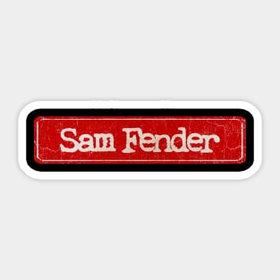 vintage retro plate Sam Fender Sticker